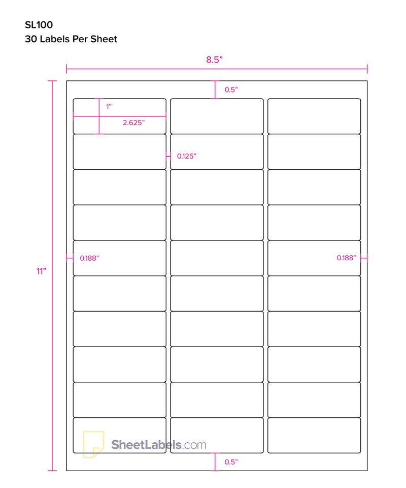 Sheet Labels Mailing Address Labels from SheetLabels.com, 1" x 2-5/8", Laser or Inkjet Printable, 30-Up FBA Labels, Easy to Peel, 750 Labels - 25 Sheets - Image 4